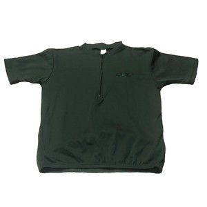 Vintage GT Cycling Jersey Men's Size Large 1/2 Zip Short Sleeve Green Zip Pocket
